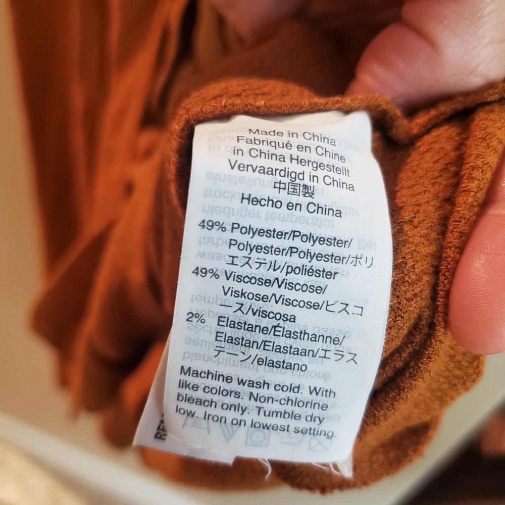 Texture & Thread Madewell Rust Wrap Side Tie Dres… - image 6